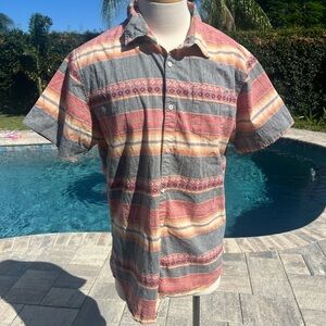 Lost 100% cotton Size Large short shelve button down.